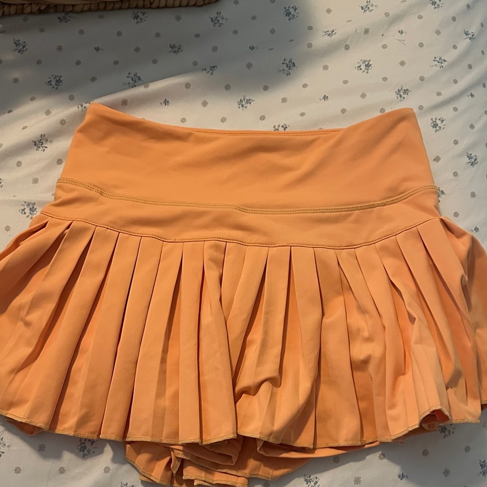 Goldhinge Orange Pleated Skort